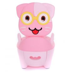 Детский горшок Pituso Котик в очках 32х27х39 см pink/розовый