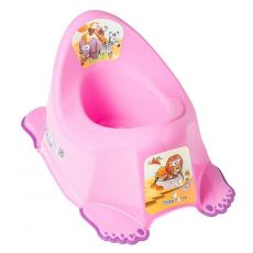 Детский горшок Tega Baby со звуковыми эффектами антискользящий Safari Сафари Темно-розовый