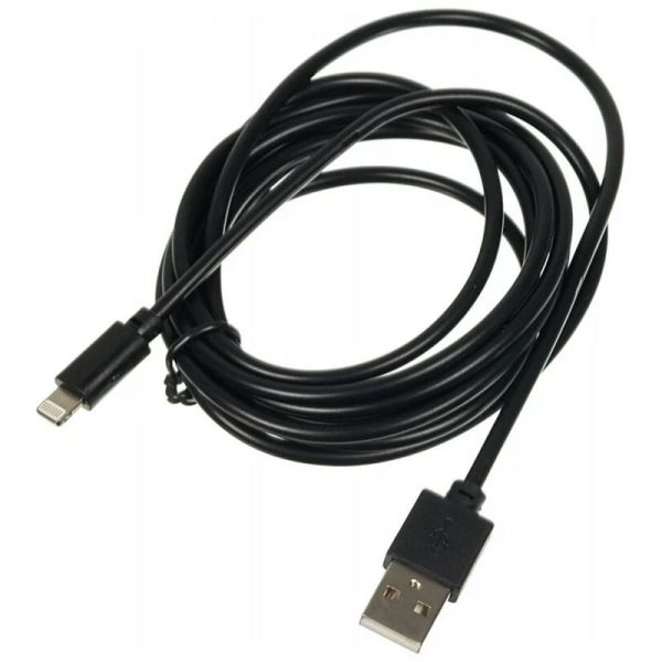 Кабель Digma [light-2m-blk] USB - Lightning черный 2 м