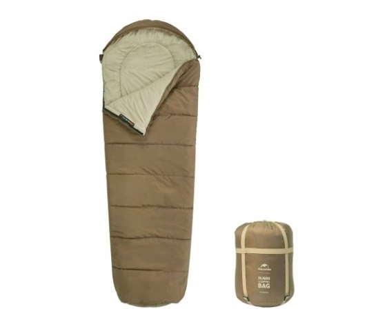 Спальный мешок Naturehike Mummy MJ300 205х75 см, коричневый CNK2300SD014-DBR левая